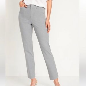 NWT Old Navy High-Rise Pixie Straight Gray Pants Size 10